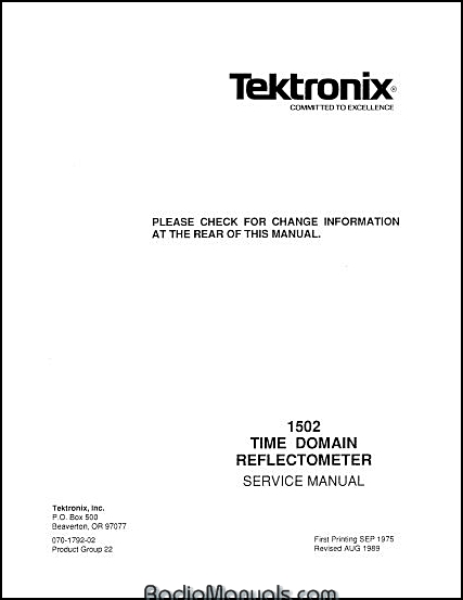 Tektronix 1502 Service Manual - Click Image to Close